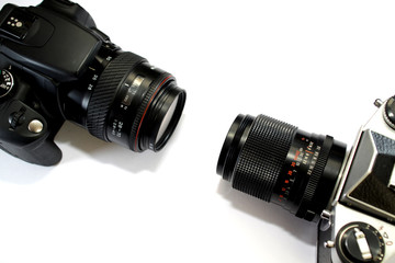 Analoge und Digitale Spiegelreflexkamera