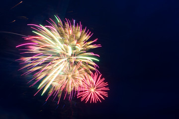 Fototapeta premium New year fireworks on the sky