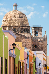 Koloniale architectuur in Campeche (Mexico)