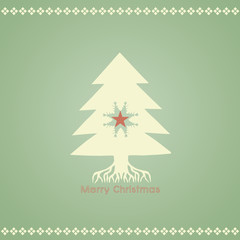 Simple christmas tree - original new year card