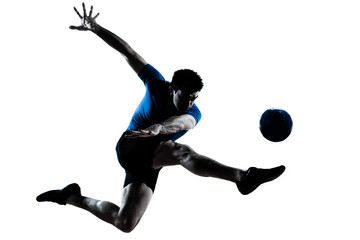 man soccer football player flying kicking © snaptitude