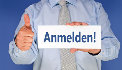 Anmelden mit Daumen hoch