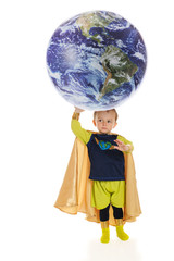 Planet Man Holds the World