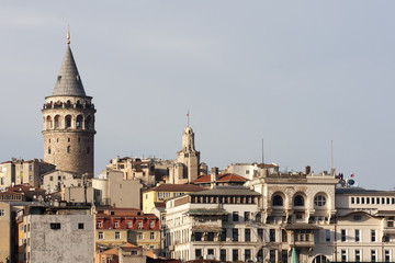 Fototapeta na wymiar Galata Tower (Galata Kulesi), Stambuł, Turcja