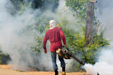 Fogging to prevent spread of dengue fever