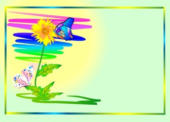 tło z kwiatkiem © klatki