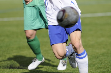 playing football
