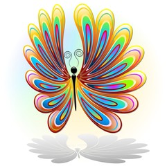 Farfalla Astratto Colori Design Butterfly Colors-Logo Vector