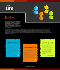 modern color cube website template