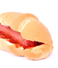 Hot dog closeup