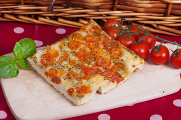 Italian focaccia snack
