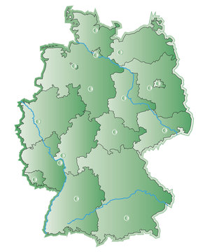 Deutschland Bundesländer Hauptstädte Flüsse mit QXP9 Datei