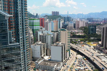 Naklejka na ściany i meble Hong Kong modern city
