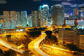 Naklejka na ściany i meble Hong Kong nowoczesne miasto