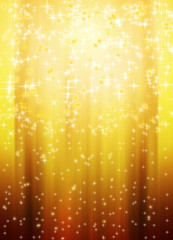Obraz premium stars descending on golden background