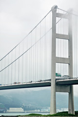 Obraz premium Tsing ma bridge in mist