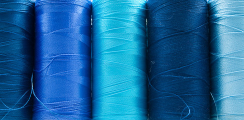 blue embroidery thread