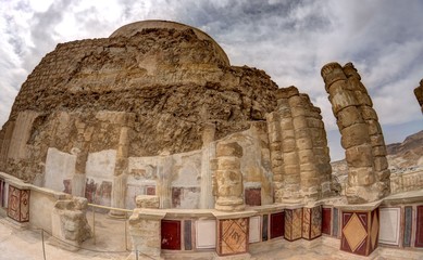 Masada fortress and king Herod's palace in Israel