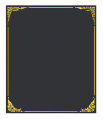 the blank black board and Thai style border