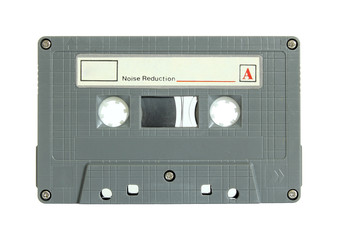 cassette tape isolated on white with clipping path