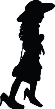 Girl silhouette vector