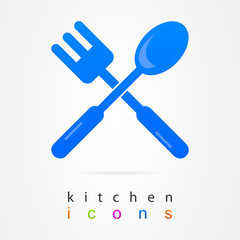 Kitchen Logo icon set.