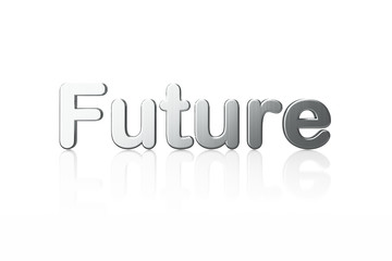 Timeline concept: 3d word Future
