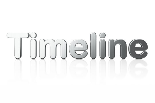 Timeline concept: 3d word Timeline