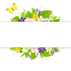 Fototapeta premium Flowers With Paper