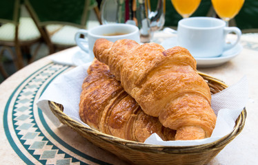 coffee and croissants