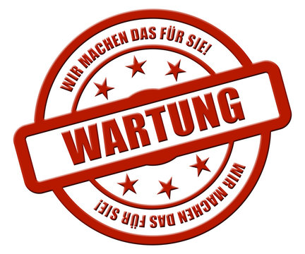 Sternen Stempel rot rel rt WMDFS WARTUNG