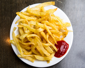 Golden French fries