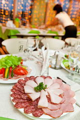 meat on the plate