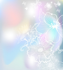 Romantic colorful flower background