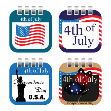 Fourth of July calendar sheets