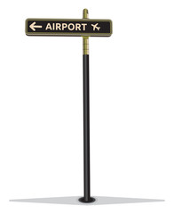 Airport street sign