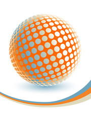 Colorful digital globe design vector.