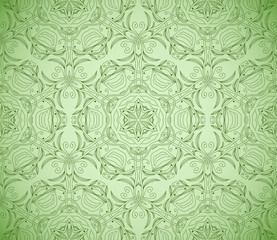 Seamless wallpaper with floral ornament