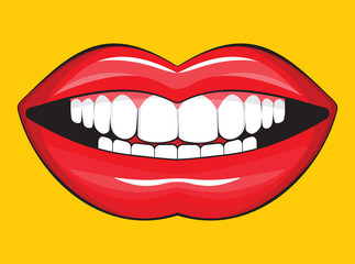 Fototapeta premium glossy female lips