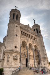 Fototapeta na wymiar Basilica of Notre-Dame de Fourvière