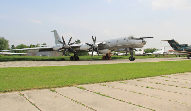 KIEV, UKRAINE- MAY 16: Tu-142 at State Aviation Museum