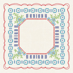 Vintage cross stitch. Vector imitation