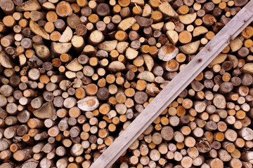 Gestapeltes Holz