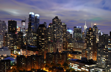 Fototapeta na wymiar New York w nocy
