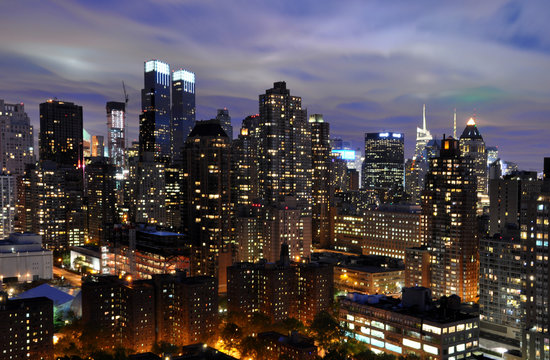 Fototapeta New York by night