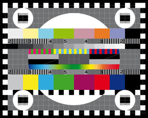 Test TV screen, animated television test.
