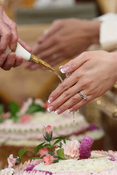 Thai wedding ceremony engagement.