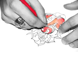 Croquis de dessin d& 39 artiste de tatouage