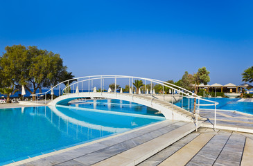 Water pool and bridge