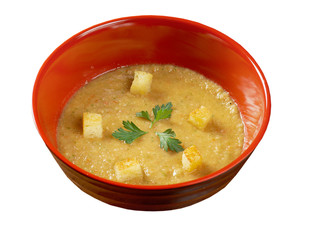 gazpacho with garlic croutons